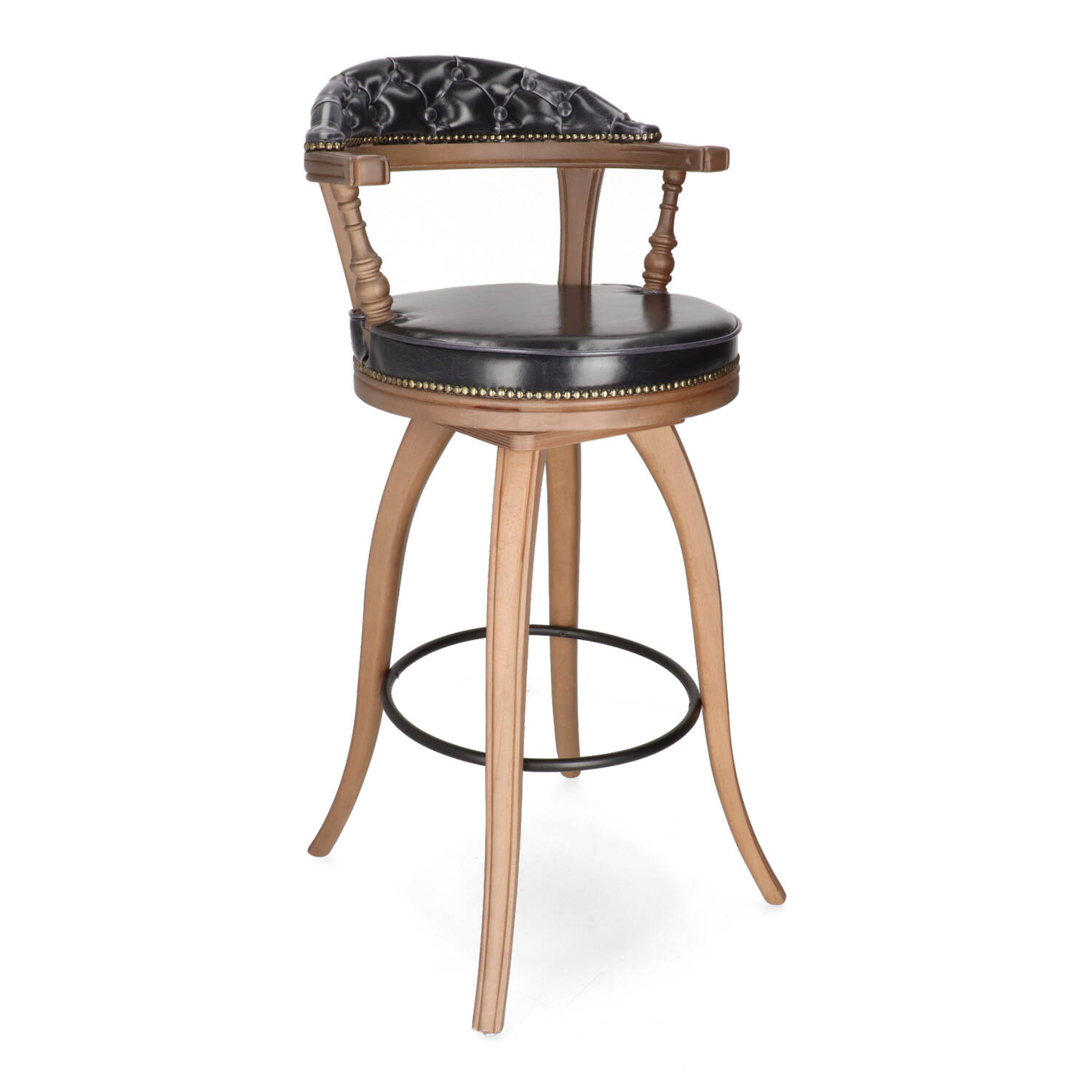 SN TEXAS Black vintage Upholstered indoor bar stool